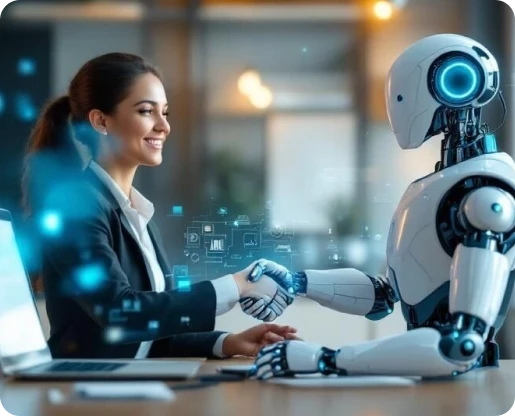 Business leaders leveraging AI consultation services to improve efficiency, innovation, and strategic decision-making